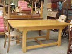 Arts & Crafts c.1930 Oak Refectory Table