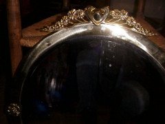 A Well-Crafted Polished Brass Arts & Crafts Round Bevelled Mirror - Thumbnail 2