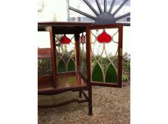Shapland & Petter. An Arts & Crafts walnut side table cabinet - Thumbnail 4