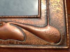 Hale. A rare pair of Arts & Crafts copper photo frame - Thumbnail 6