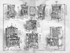 Shapland & Petter. An Arts & Crafts walnut side table cabinet - Thumbnail 13