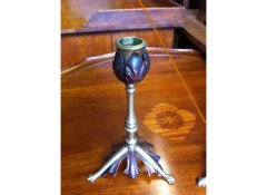 W. A. S. Benson. A pair of brass and copper candlesticks - Thumbnail 2
