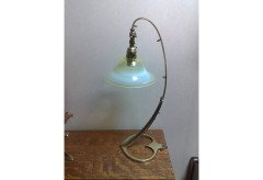 W. A. S. Benson. A brass table lamps in the form of Swans with heart shaped bases - Thumbnail 4