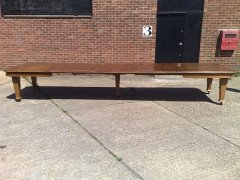 Wylie & Lochhead. A rare 16 foot long Arts & Crafts Oak extending dining table with six original leaves - Thumbnail 6