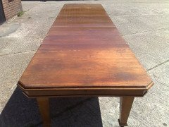 Wylie & Lochhead. A rare 16 foot long Arts & Crafts Oak extending dining table with six original leaves - Thumbnail 8