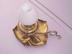 A Little Arts & Crafts Brass Oil Lamp on a Gimbal - Thumbnail 2