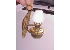 A Little Arts & Crafts Brass Oil Lamp on a Gimbal - Thumbnail 5