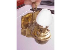 A Little Arts & Crafts Brass Oil Lamp on a Gimbal - Thumbnail 5