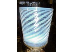W. A. S. Benson. A superb oil lamp, with conical vasaline shade by James Powell of Whitefriars - Thumbnail 2
