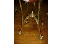 W. A. S. Benson. A superb oil lamp, with conical vasaline shade by James Powell of Whitefriars - Thumbnail 4
