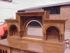 An Arts & Crafts Oak sideboard with engraved copper metalwork - Thumbnail 2