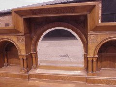 An Arts & Crafts Oak sideboard with engraved copper metalwork - Thumbnail 3