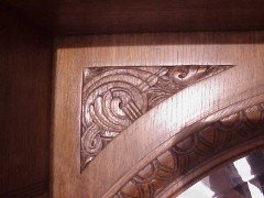 An Arts & Crafts Oak sideboard with engraved copper metalwork - Thumbnail 5