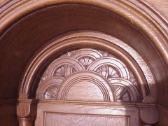 An Arts & Crafts Oak sideboard with engraved copper metalwork - Thumbnail 8