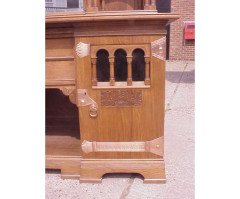 An Arts & Crafts Oak sideboard with engraved copper metalwork - Thumbnail 10