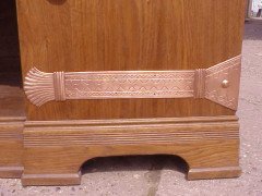 An Arts & Crafts Oak sideboard with engraved copper metalwork - Thumbnail 19