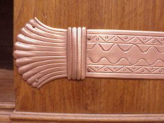 An Arts & Crafts Oak sideboard with engraved copper metalwork - Thumbnail 20