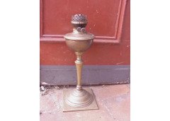 W. A. S. Benson. A brass and copper oil lamp - Thumbnail 1