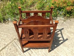 Shapland & Petter. A rare Arts & Crafts Oak canterbury - Thumbnail 2