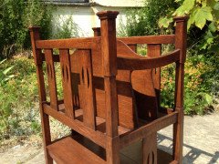 Shapland & Petter. A rare Arts & Crafts Oak canterbury - Thumbnail 4