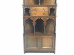 Liberty & Co. A walnut corner cupboard in the Moorish style. - Thumbnail 5