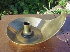 Dr. Christopher Dresser for Perry Son and Co. A brass candle stick - Thumbnail 2