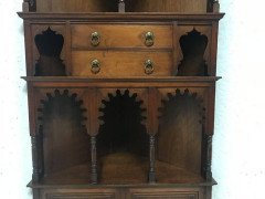 Liberty & Co. A walnut corner cupboard in the Moorish style. - Thumbnail 6