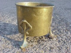 A Nice Little Arts & Crafts Brass Plant Pot - Thumbnail 5