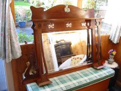 A Good Arts & Crafts Mahogany Overmantel - Thumbnail 2