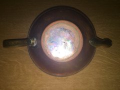 W. A. S. Benson. A copper and brass warming tray, with stylised feet. - Thumbnail 12