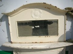 An Arts & Crafts white cast iron fireplace - Thumbnail 2