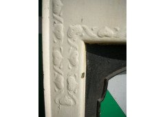 An Arts & Crafts white cast iron fireplace - Thumbnail 5