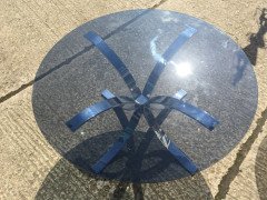 A Pair of Heavy Gage Modernist 1970 Chrome & Glass Side Tables ( attributed. ) to Knut Hesterberg - Thumbnail 6