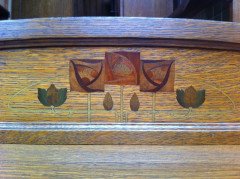 Shapland & Petter. A stunning Oak treble wardrobe and matching chest-of-drawers/cupboard - Thumbnail 17