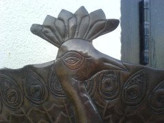 John Pearson. A superb quality Arts & Crafts Peacock wall sconce - Thumbnail 4