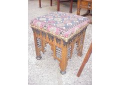 Liberty & Co. A Moorish stool with Musharabieh turnings - Thumbnail 2