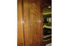 Arts & Crafts, c.1900 Oak Inlaid Overmantel - Thumbnail 2