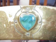 Liberty & Co. A rare Arts & Crafts brass oval mirror - Thumbnail 2