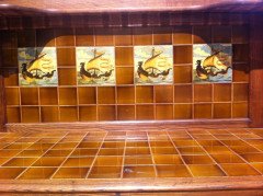 Shapland & Petter. A washstand with tiles depicting galleons - Thumbnail 4