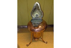 Arts & Crafts copper spirit kettle on stand c.1900 - Thumbnail 5