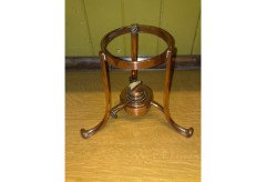 Arts & Crafts copper spirit kettle on stand c.1900 - Thumbnail 7