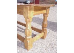 Robert Mouseman Thompson. A Oak duet seat. - Thumbnail 3