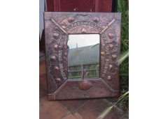 Birmingham Guild of Handicraft, In the manner of. A fabulous Arts & Crafts copper mirror - Thumbnail 2