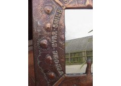 Birmingham Guild of Handicraft, In the manner of. A fabulous Arts & Crafts copper mirror - Thumbnail 4