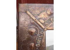 Birmingham Guild of Handicraft, In the manner of. A fabulous Arts & Crafts copper mirror - Thumbnail 8