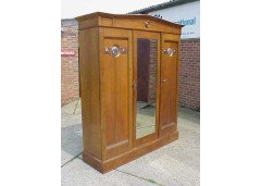 Liberty & Co. An Arts & Crafts treble wardrobe - Thumbnail 1