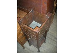A Good Quality Arts & Crafts Copper Bound Oak Plant Stand - Thumbnail 3