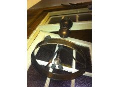 A Hand Hammered Arts & Crafts Copper Rise & Fall Ceiling Light - Thumbnail 2
