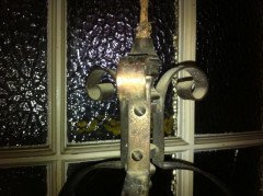 A Hand Hammered Arts & Crafts Copper Rise & Fall Ceiling Light - Thumbnail 3