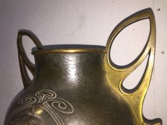 Albert Mayer. A large exhibition quality hammered copper vase - Thumbnail 5